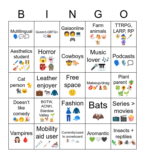 Dracula Bingo! 🤠 Bingo Card