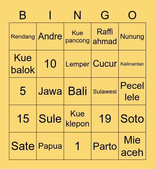 RYUJIIND Bingo Card