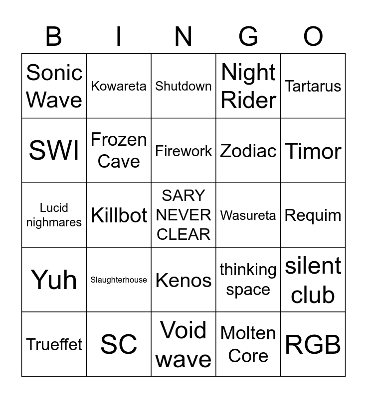 GD Extreme roulette bingo Card