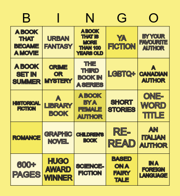 HTC S22 BOOK BINGO Bogas Bingo Card