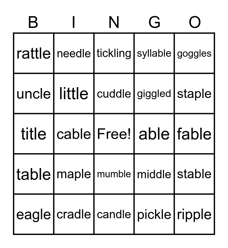 consonant-le-bingo-card