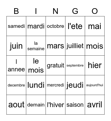 Vincent Vitiello Bingo Card