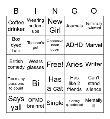 Fish Bingo Card