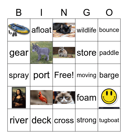 RAFT Bingo Card