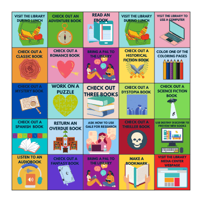 LIBRARY BINGO CHALLENGE Bingo Card