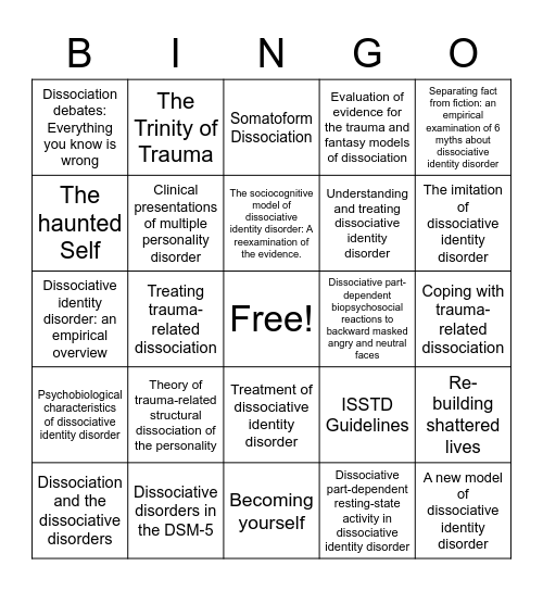 'I have done my research' Bingo Card