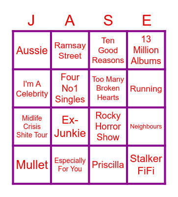 Jason Bingo Card