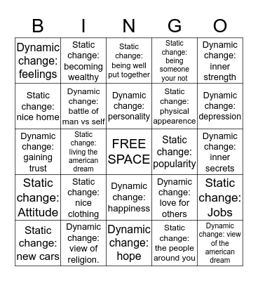 Static Vs. Dynamic Bingo Card