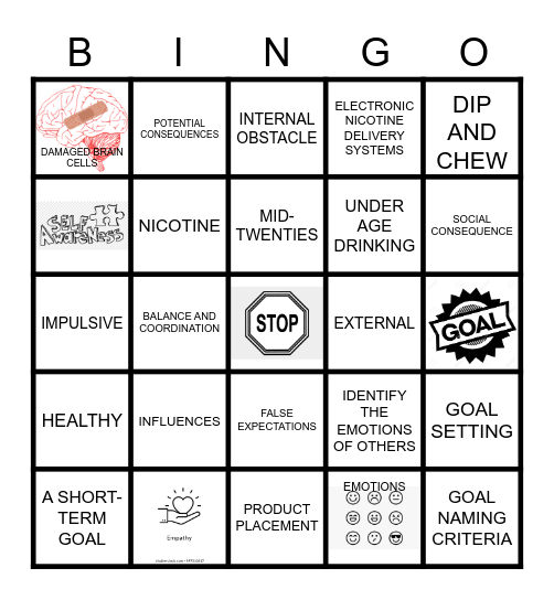 TOO GOOD FOR DRUGS REVIEW Bingo Card