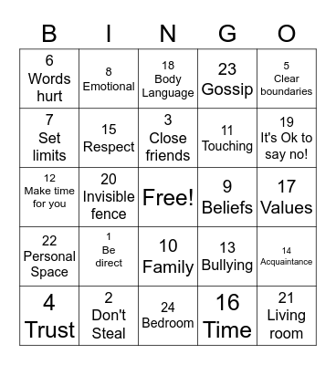 Bingo Card