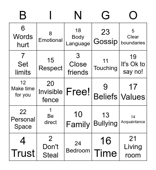 Bingo Card