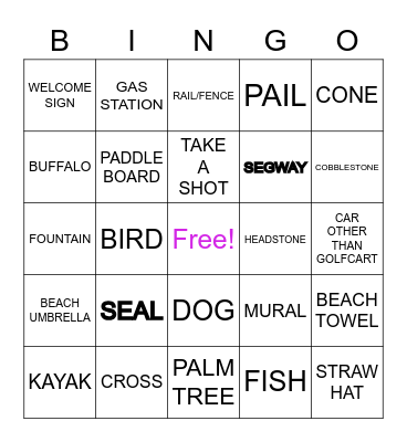 CATALINA Bingo Card