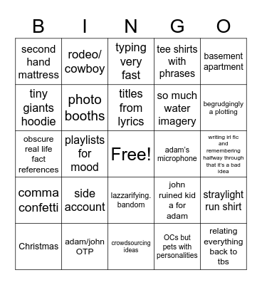 hooksnolan Bingo Card