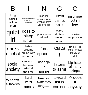 irrrrrrrrina bingo Card
