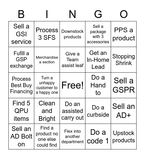 BINGO SCAVENGER HUNT Bingo Card