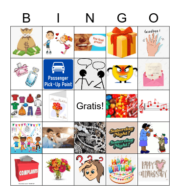 Spanish 2 - Unit 32 El Amor Bingo Card