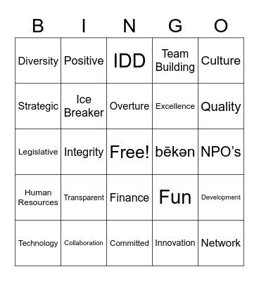 bēkən Bingo Card