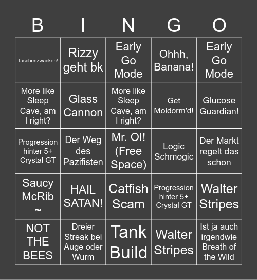 SubMulti Bingo Card