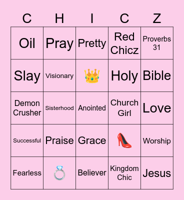 Chic Bingo Card