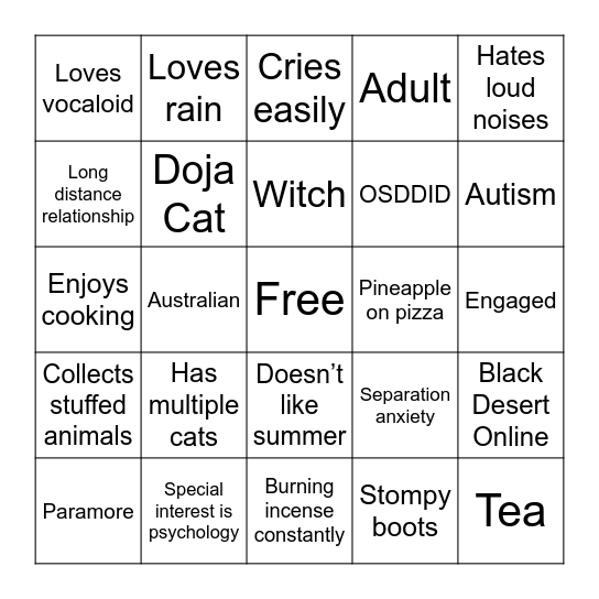 Bingo Card