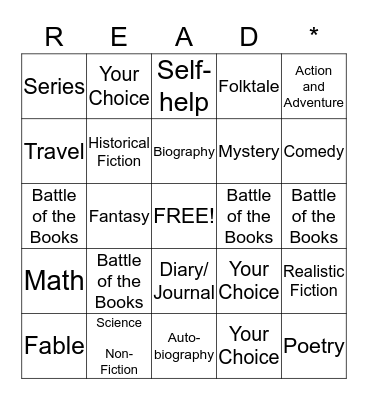 READ* Bingo Card