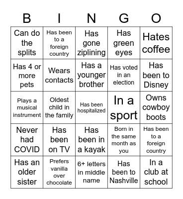 2022 AMBASSASOR CANDIDATES! Bingo Card