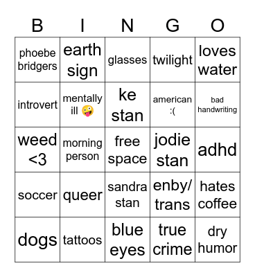 alex (gaybigswiss) Bingo Card
