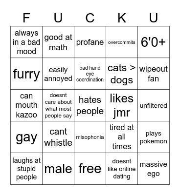 skunking bingo Card