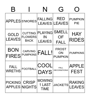 FALL BINGO Card