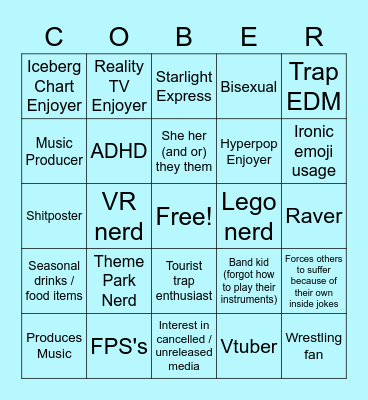 Cobra Roll Bingo Card