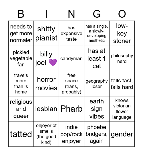 Demi Demeterllw Bingo Card