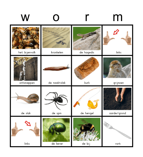 superworm Bingo Card