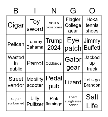 St. Augustine Bingo Card