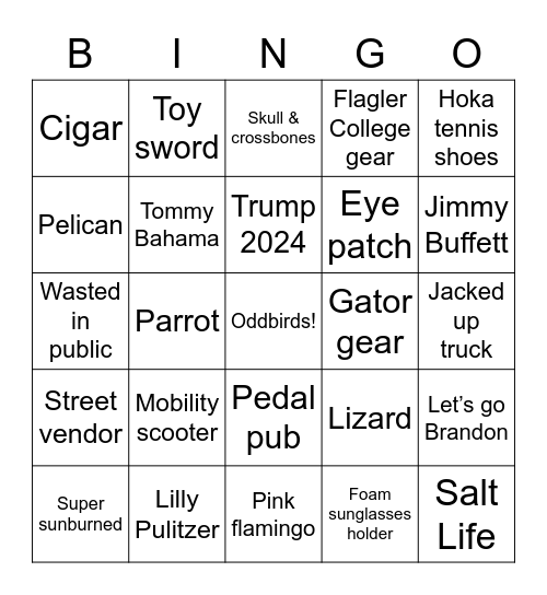 St. Augustine Bingo Card