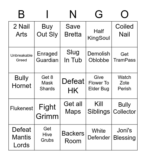 HK Bingo Card