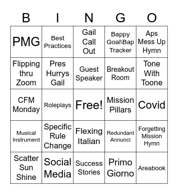 Devozonale Bingo Card