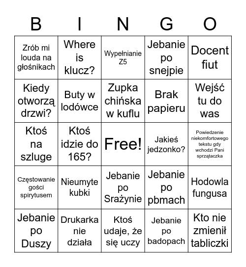 WRS TRANSPORT Bingo Card