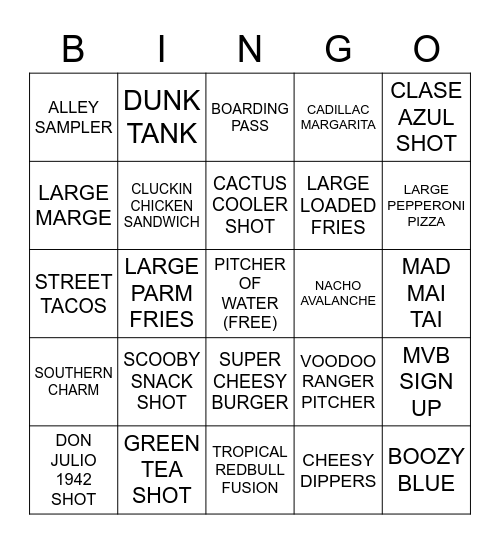 SERVER BINGO Card