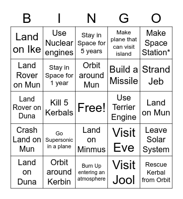 Ksp Bingo Card