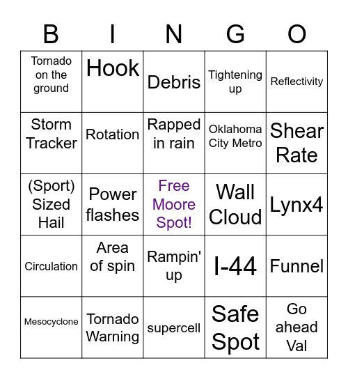 News9 Tornado Bingo! Bingo Card