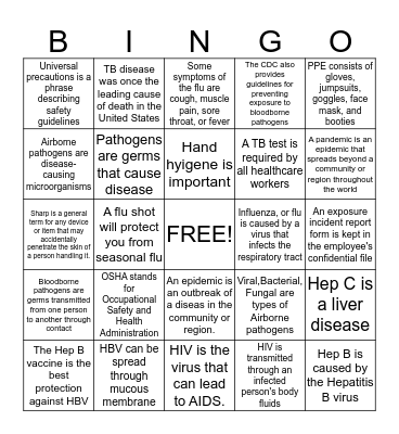 SAFETY Bingo Card