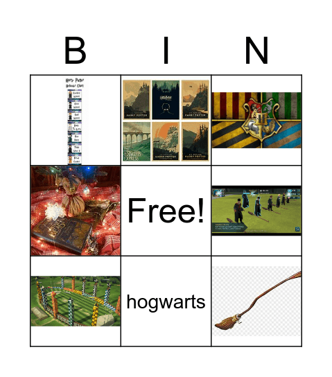 Harry potter Bingo Card