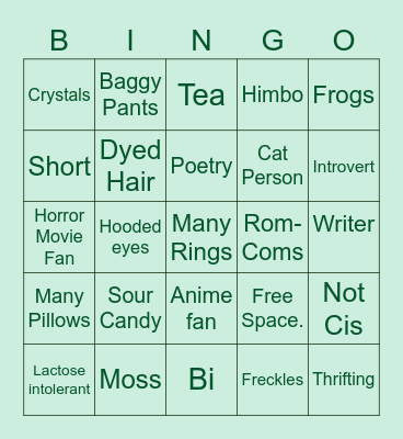 Lynn Bingo Card