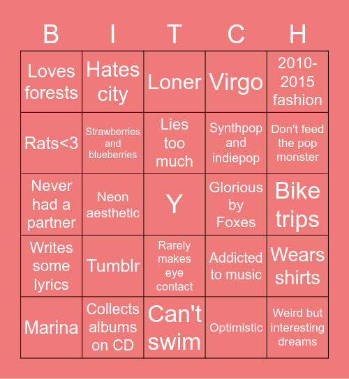 Me llamo Bingo Card