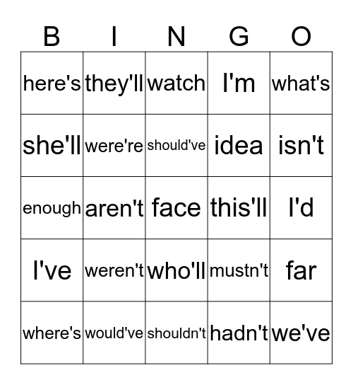 shorten-words-bingo-card