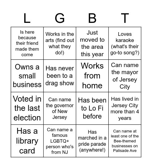 Find someone who... Bingo Card