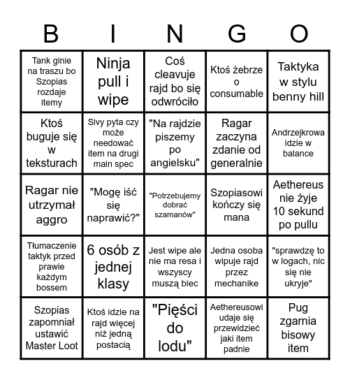 RAJDOWE BINGO MANA ONION Bingo Card