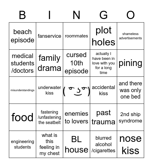 THAI BL DRAMA Bingo Card