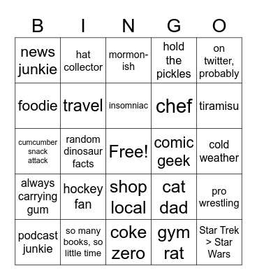 Taylor Bingo Card