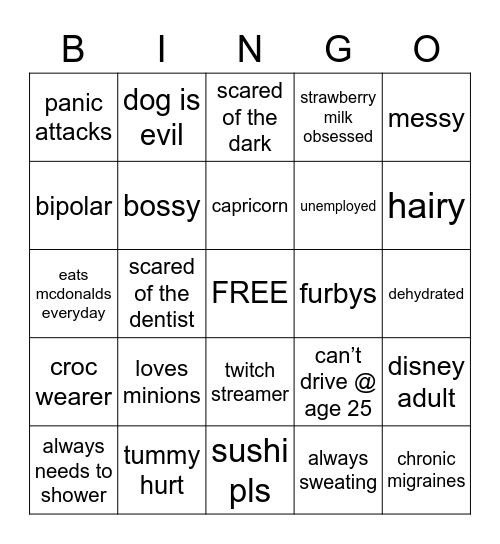 FURBYLOVR BINGO Card
